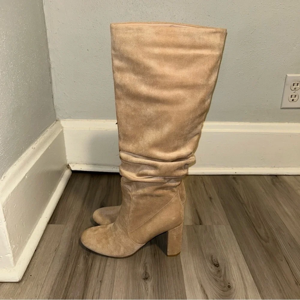 Elegant VTG SUEDE Tan Knee-High Women's Boots